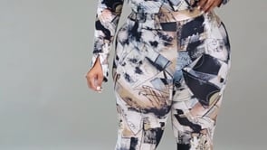 Panama Coast Bodysuit Legging Set