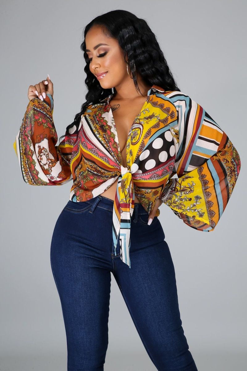 Living For This Print Top