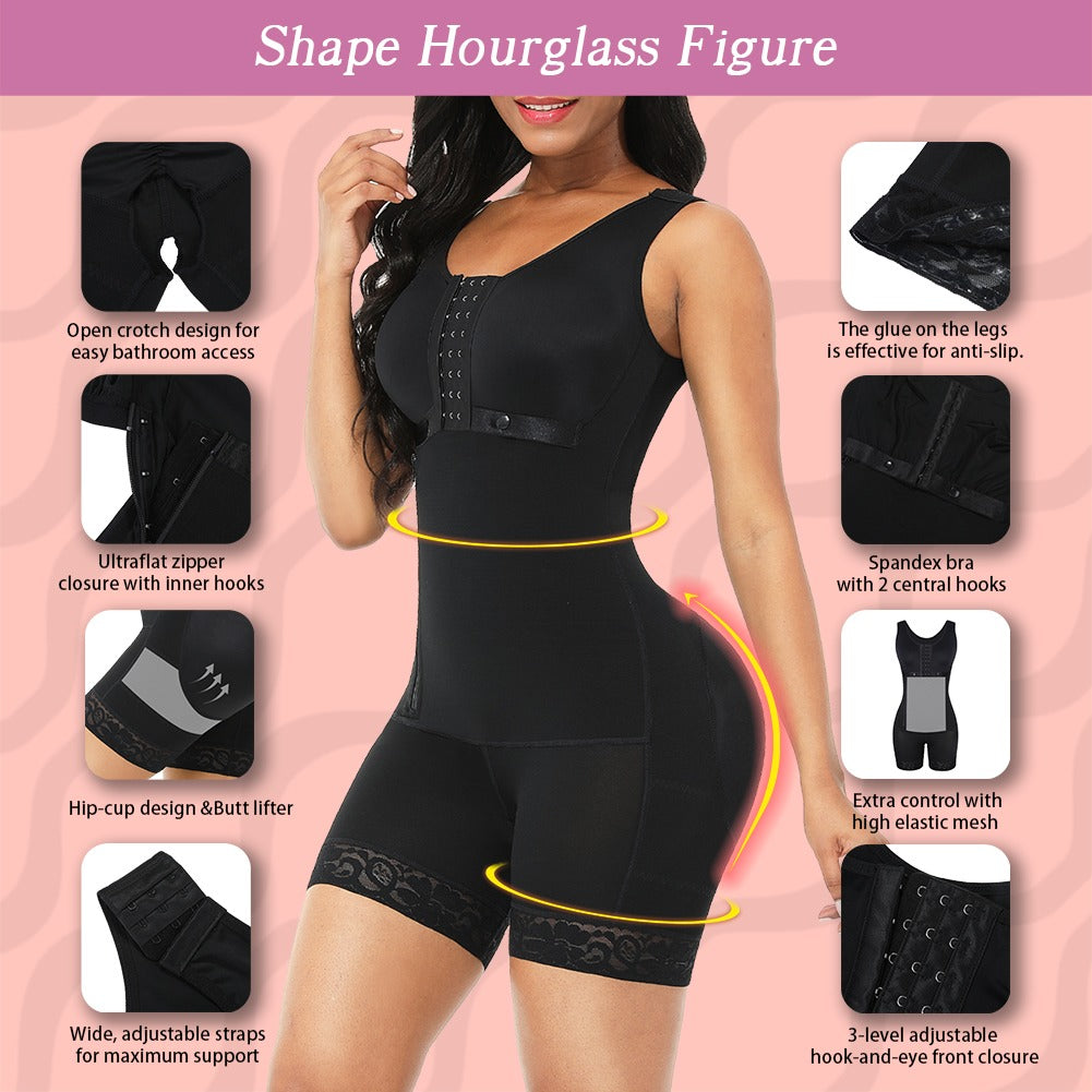 Full Coverage Body Shaper with Side Zipper