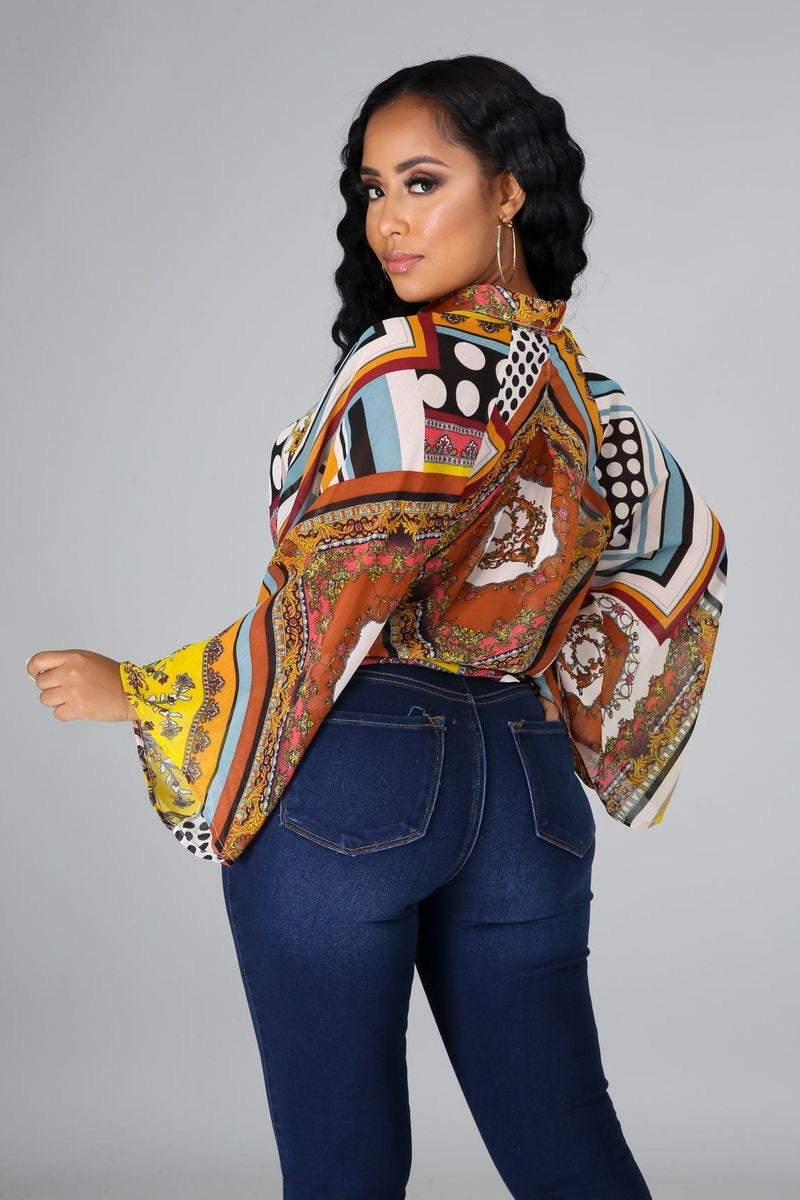 Living For This Print Top