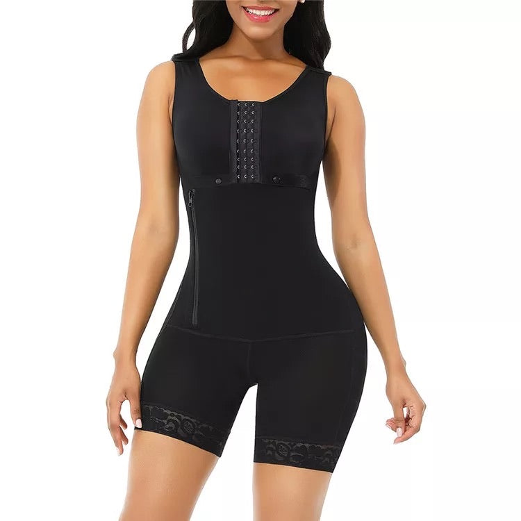 Full Coverage Body Shaper with Side Zipper